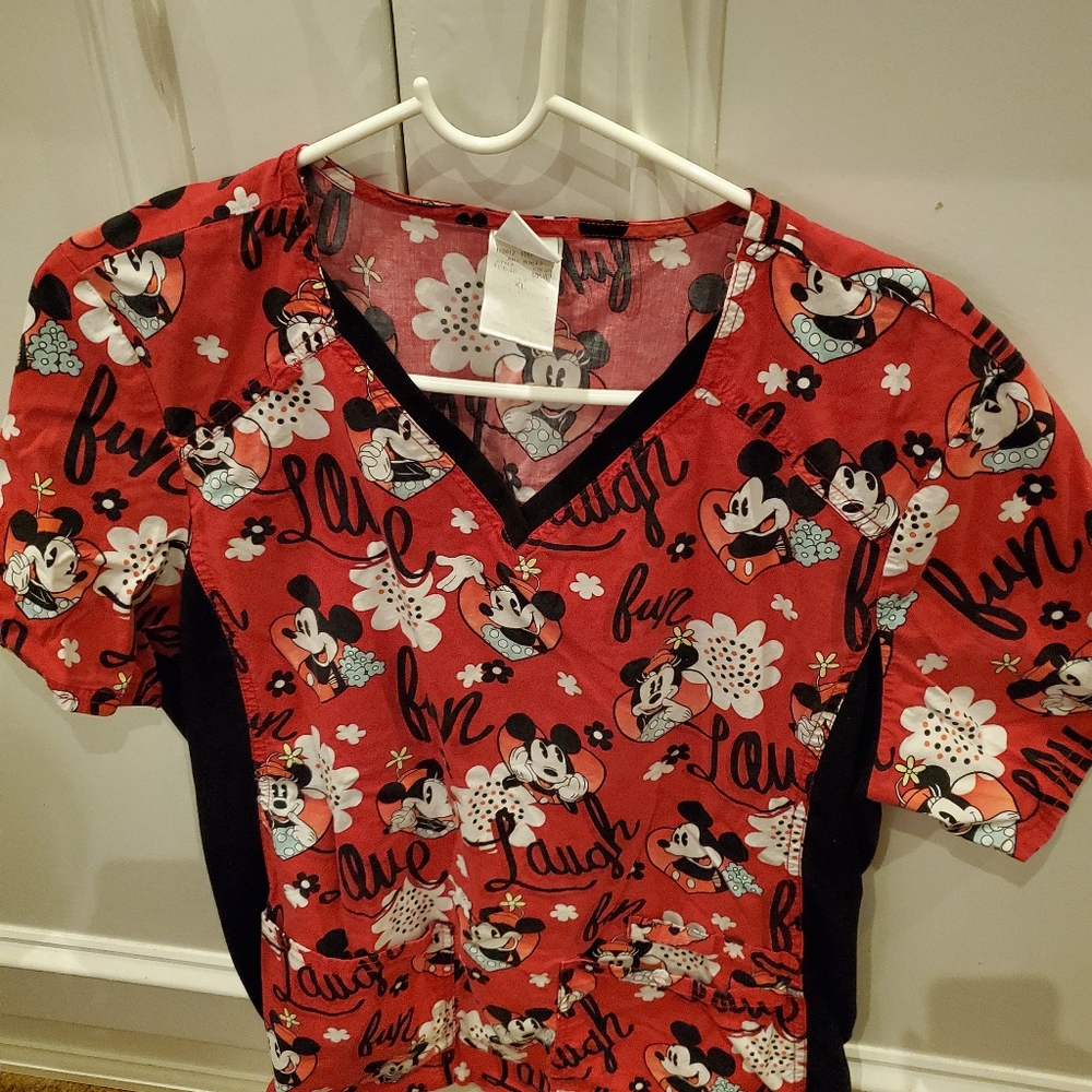 Minnie Mouse Scrub Top XLARGE